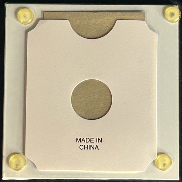 VTG Sarah Payton 2010 4 Colorful Solid Glass Photo Coasters w/Black Wood Holder - Picture 10 of 12